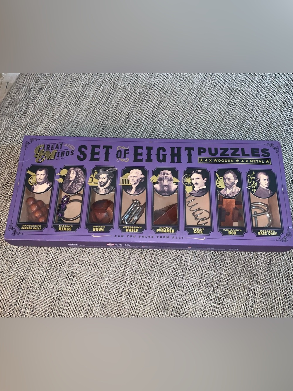 Professor Puzzle Great Minds Set of Eight Puzzles brain teasers NEW IN BOX